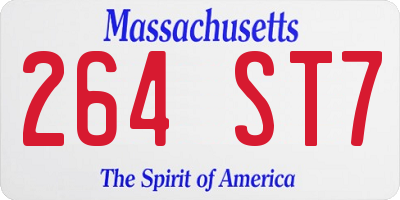 MA license plate 264ST7