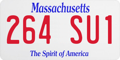 MA license plate 264SU1
