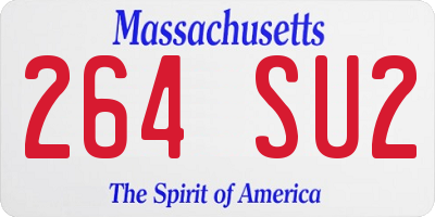 MA license plate 264SU2