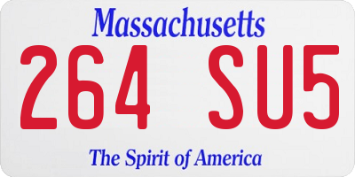 MA license plate 264SU5