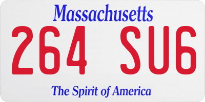 MA license plate 264SU6