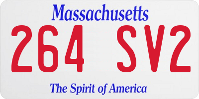 MA license plate 264SV2