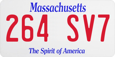 MA license plate 264SV7