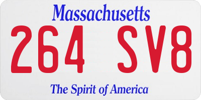 MA license plate 264SV8