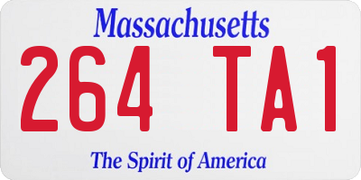 MA license plate 264TA1