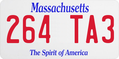 MA license plate 264TA3