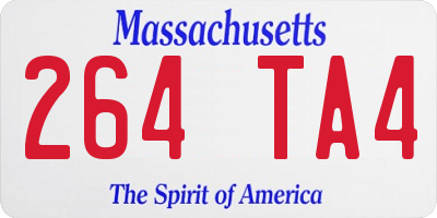 MA license plate 264TA4