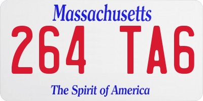 MA license plate 264TA6
