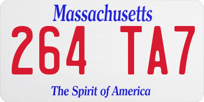 MA license plate 264TA7