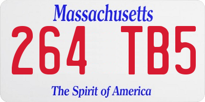 MA license plate 264TB5