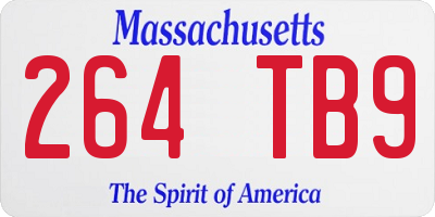 MA license plate 264TB9
