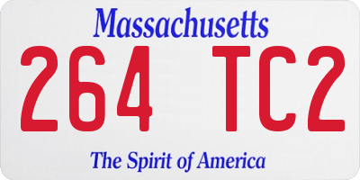 MA license plate 264TC2