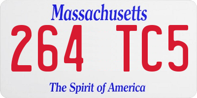 MA license plate 264TC5