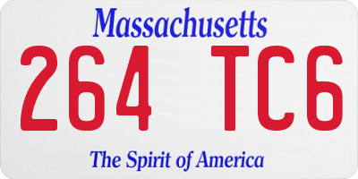 MA license plate 264TC6