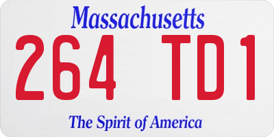 MA license plate 264TD1