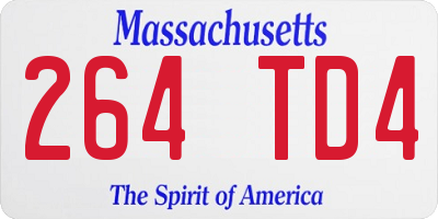 MA license plate 264TD4