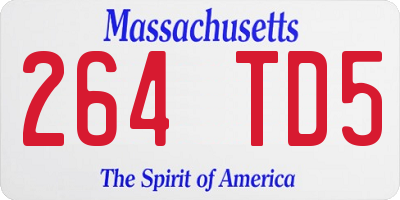MA license plate 264TD5