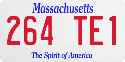 MA license plate 264TE1