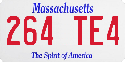 MA license plate 264TE4