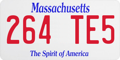 MA license plate 264TE5