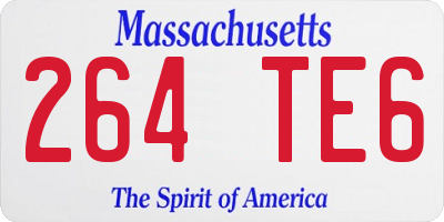 MA license plate 264TE6