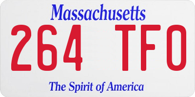 MA license plate 264TF0