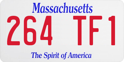 MA license plate 264TF1