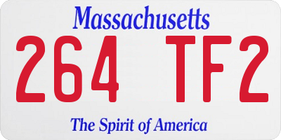 MA license plate 264TF2