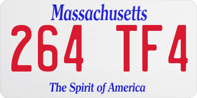 MA license plate 264TF4