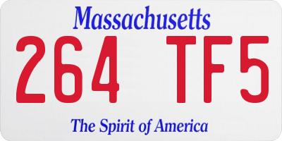 MA license plate 264TF5