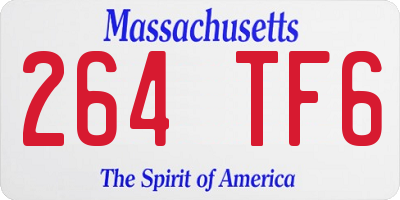 MA license plate 264TF6