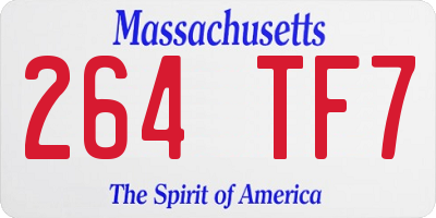 MA license plate 264TF7