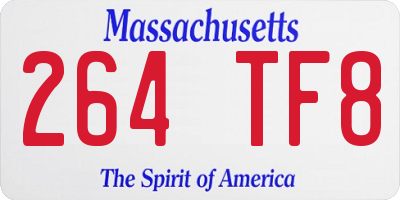 MA license plate 264TF8