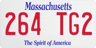 MA license plate 264TG2
