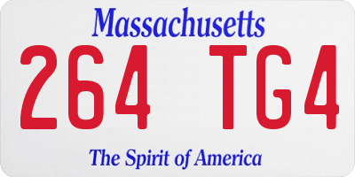 MA license plate 264TG4