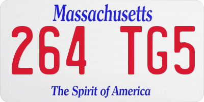 MA license plate 264TG5