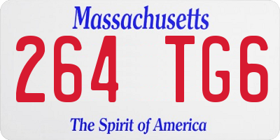 MA license plate 264TG6