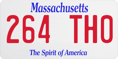 MA license plate 264TH0
