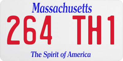 MA license plate 264TH1