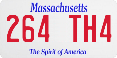 MA license plate 264TH4