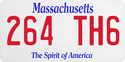 MA license plate 264TH6