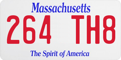 MA license plate 264TH8