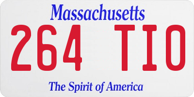 MA license plate 264TI0