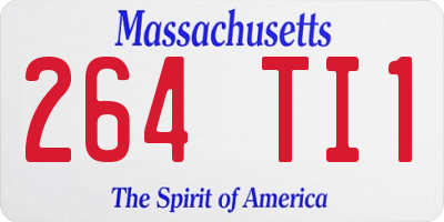 MA license plate 264TI1