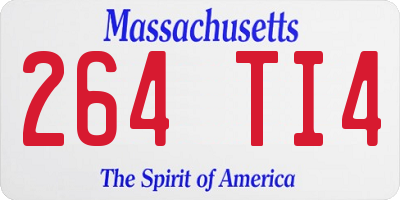 MA license plate 264TI4