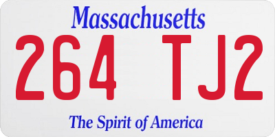 MA license plate 264TJ2