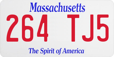 MA license plate 264TJ5