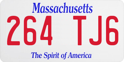MA license plate 264TJ6