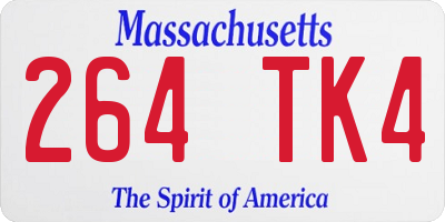 MA license plate 264TK4