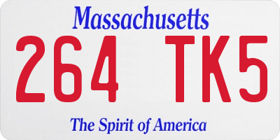 MA license plate 264TK5